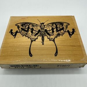 Fairy Butterfly Angels Cherubs Stamping Ground Rubber Stamp Amazing Detail Work